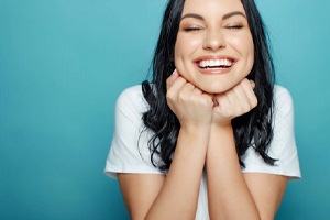 Young woman showing off her smile