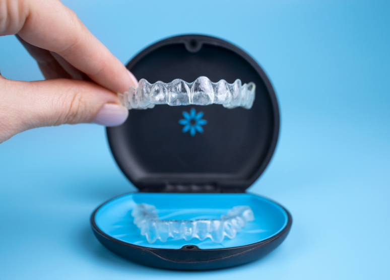 Invisalign clear aligner in case